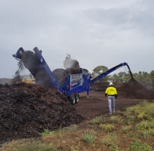 trommel screen screening compost