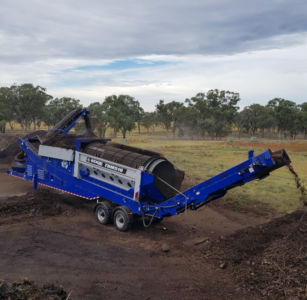 trommel screen screening compost
