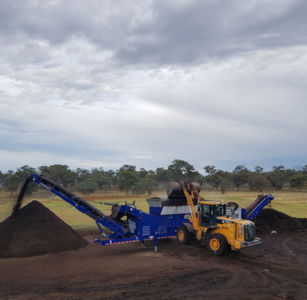 trommel screen screening compost