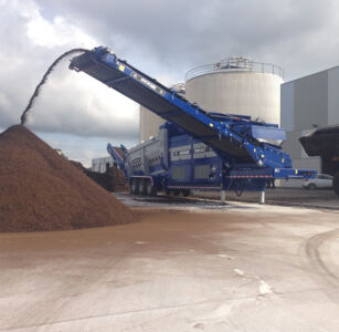 portable trommel screening compost