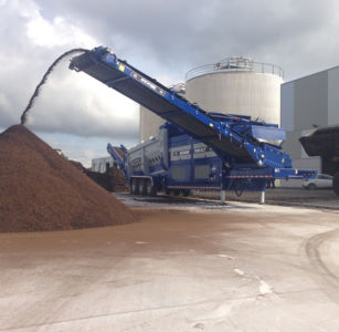 portable trommel screening compost