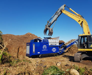 shredding green waste with the Slayer XL